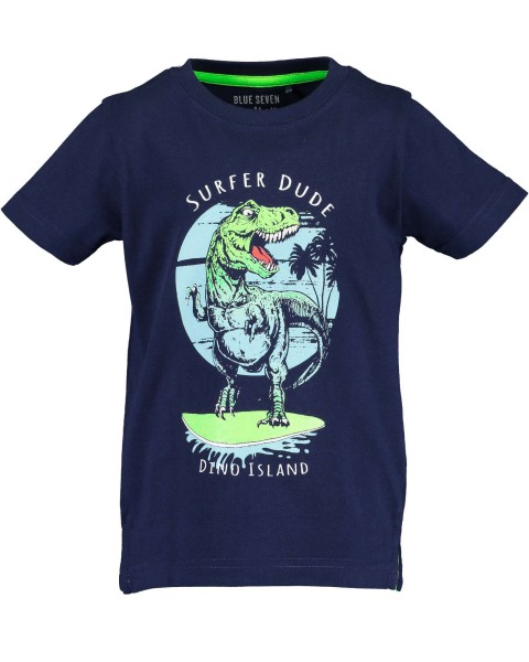 Blue Seven | T-Shirt | Dinosaurier | ultramarin